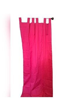 HOT pink Tab top Curtain panel WAMSUTTA Springs cotton chic Barbiecore 41x84"